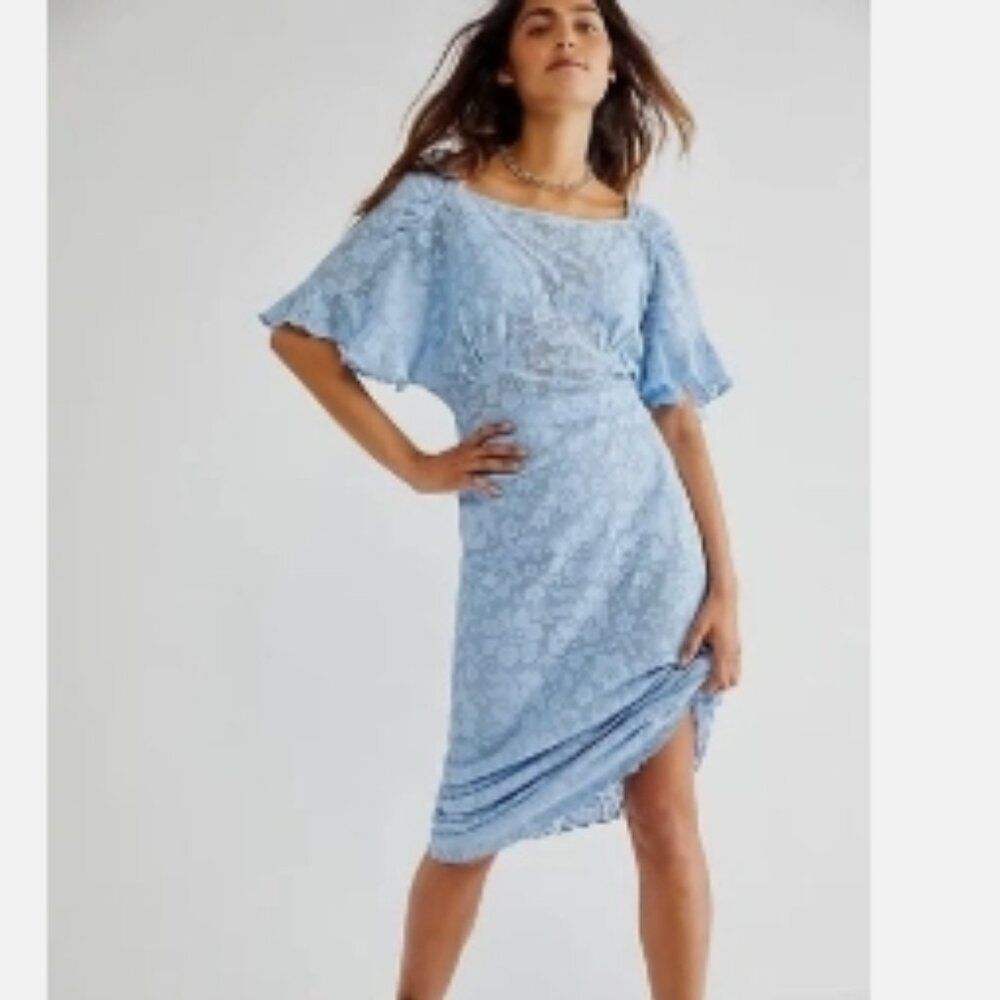 NWT Free People Libby Lace Midi Dress Set in Size M